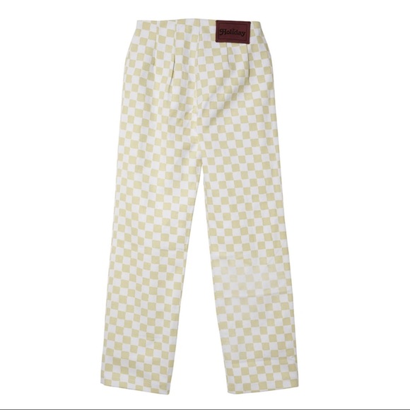 HOLIDAY THE LABEL KOKOMO PANT CHECK CREAM - Picture 2 of 8